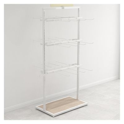 Clothing Store Underwear Rack, Metal Retail Storage Shelves for Bra Swimwear Lingerie Shorts Phone Cases, Freestanding Boutiques Retail Display Stand (Color : White, Size : 60x40x135cm)