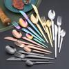 48 Piece Gold Cutlery Set for 12,Stainless Steel flatware Silverware Set with Steak Knife Forks Spoons Sets,Modern Reusable Utensils Tableware Mirror Polished for Home Kitchen Hotel Restaurant gift view 2