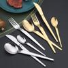 48 Piece Gold Cutlery Set for 12,Stainless Steel flatware Silverware Set with Steak Knife Forks Spoons Sets,Modern Reusable Utensils Tableware Mirror Polished for Home Kitchen Hotel Restaurant gift view 3