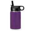 LaserGram Personalized Water Bottle, Baseball Ball, Stainless Steel Double Wall Vacuum Insulated with Flip Top Straw, Custom Engraved Gift (12oz / 335ml Dark Purple) view 2