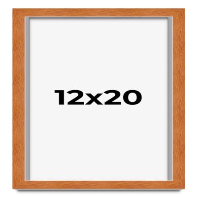 12x20 Shadow Box Frame Brown | 0.875 Inches Deep Real Wood Contemporary Shadowbox Display Frame | UV Resistant Acrylic Front, Acid Free Backing, and Hanging Hardware | Auden Picture Frame Style