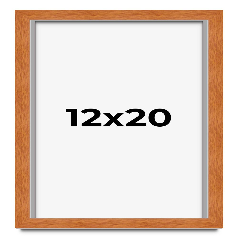 12x20 Shadow Box Frame Brown | 0.875 Inches Deep Real Wood Contemporary Shadowbox Display Frame | UV Resistant Acrylic Front, Acid Free Backing, and Hanging Hardware | Auden Picture Frame Style