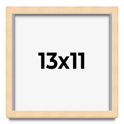 13x11 Shadow Box Frame Brown | 0.875 Inches Deep Real Wood Contemporary Shadowbox Display Frame | UV Resistant Acrylic Front, Acid Free Backing, and Hanging Hardware | Lindley Picture Frame Style