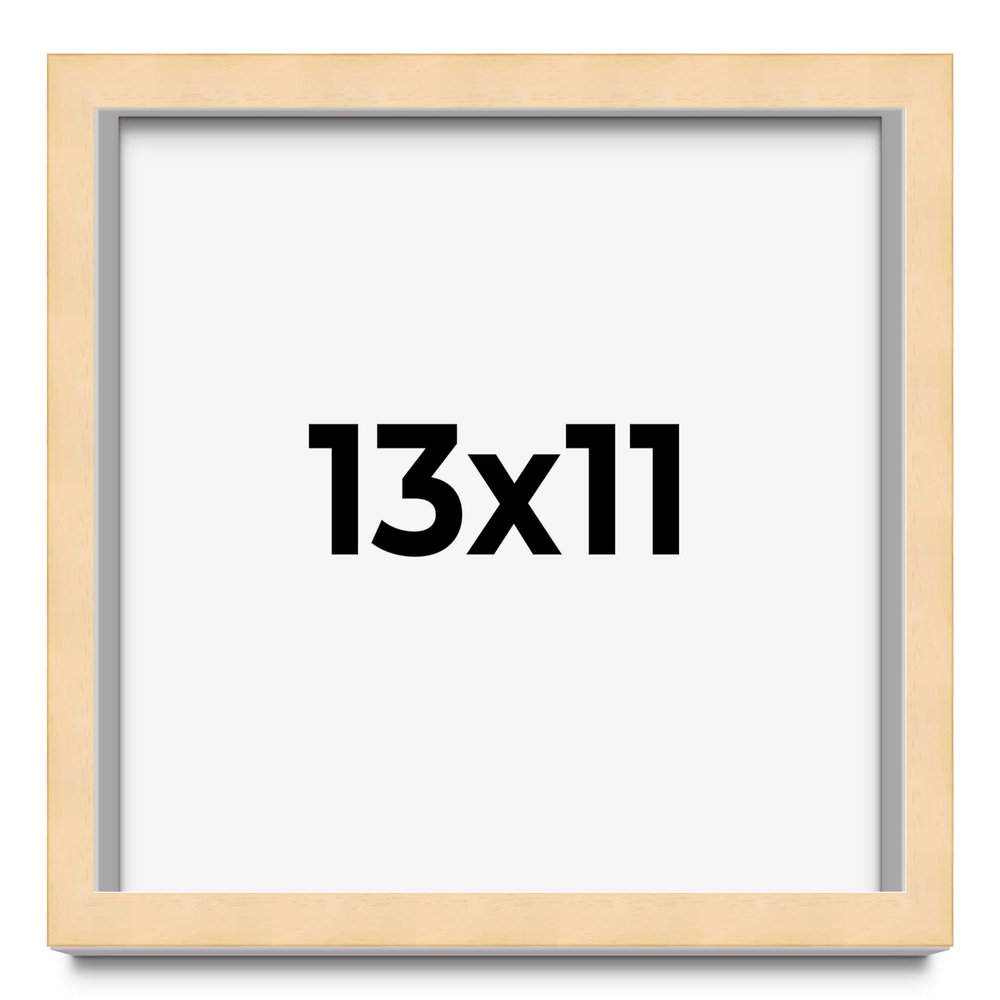13x11 Shadow Box Frame Brown | 0.875 Inches Deep Real Wood Contemporary Shadowbox Display Frame | UV Resistant Acrylic Front, Acid Free Backing, and Hanging Hardware | Lindley Picture Frame Style