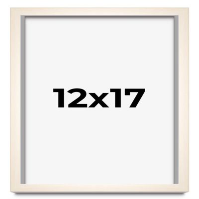 12x17 Shadow Box Cream of Wheat White Washed Display Frame | 0.875 Inches Deep Solid Wood Shadowbox | UV Resistant Acrylic Front, Acid Free Backing, and Hanging Hardware | Waverly Picture Frame Style