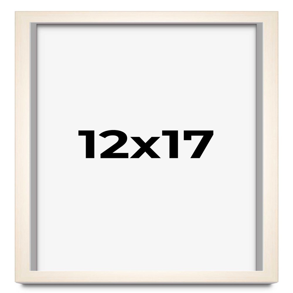 12x17 Shadow Box Cream of Wheat White Washed Display Frame | 0.875 Inches Deep Solid Wood Shadowbox | UV Resistant Acrylic Front, Acid Free Backing, and Hanging Hardware | Waverly Picture Frame Style