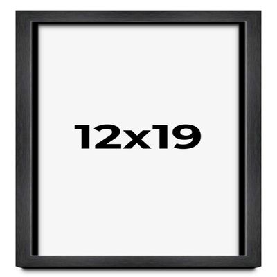 12x19 Shadow Box Frame Grey Charcoal Black | 0.875 Inches Deep | Solid Wood Shadowbox Display Frame | UV Resistant Acrylic Plexiglass, Acid Free Backing and Hanging Hardware | Brenner Frame Style