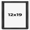 12x19 Shadow Box Frame Grey Charcoal Black | 0.875 Inches Deep | Solid Wood Shadowbox Display Frame | UV Resistant Acrylic Plexiglass, Acid Free Backing and Hanging Hardware | Brenner Frame Style view 1
