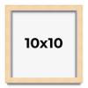 10x10 Shadow Box Frame Brown | 0.875 Inches Deep Real Wood Contemporary Shadowbox Display Frame | UV Resistant Acrylic Front, Acid Free Backing, and Hanging Hardware | Lindley Picture Frame Style view 1