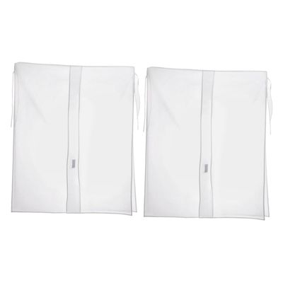 2pcs Garment Rack Cover Peva Clothes Hanging Cover for Closet Storage Transparent Wardrobe Easy to Install for Bedroom and Suit Racks
