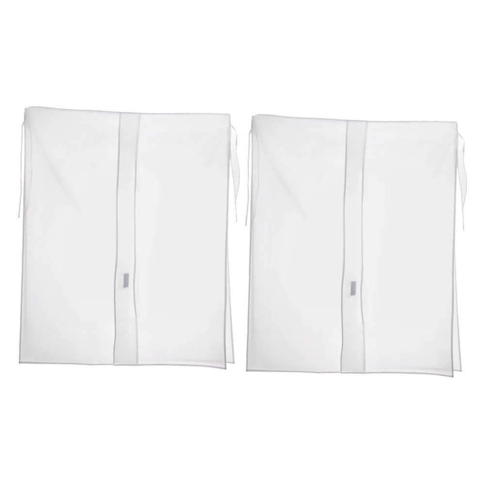 2pcs Garment Rack Cover Peva Clothes Hanging Cover for Closet Storage Transparent Wardrobe Easy to Install for Bedroom and Suit Racks
