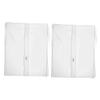 2pcs Garment Rack Cover Peva Clothes Hanging Cover for Closet Storage Transparent Wardrobe Easy to Install for Bedroom and Suit Racks view 1