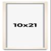 10x21 Shadow Box Cream of Wheat White Washed Display Frame | 0.875 Inches Deep Solid Wood Shadowbox | UV Resistant Acrylic Front, Acid Free Backing, and Hanging Hardware | Waverly Picture Frame Style view 1