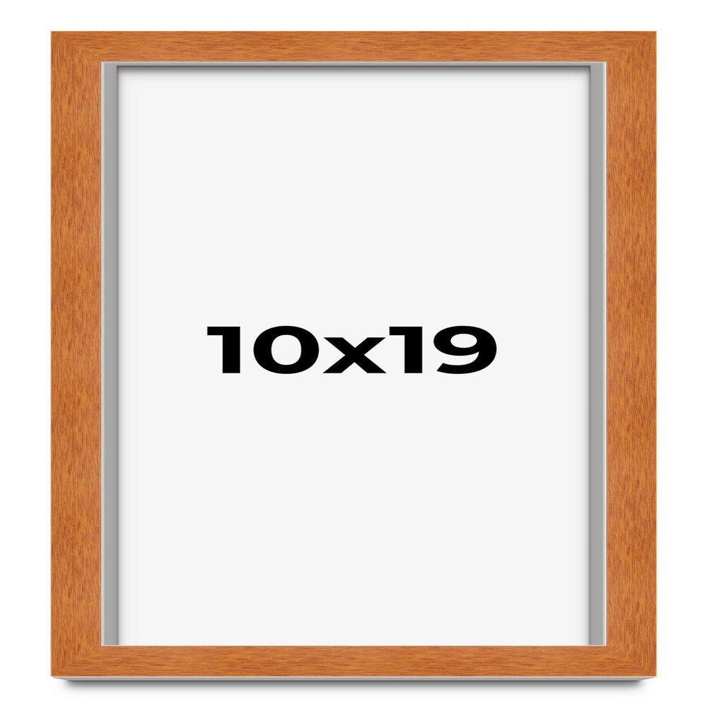 10x19 Shadow Box Frame Brown | 0.875 Inches Deep Real Wood Contemporary Shadowbox Display Frame | UV Resistant Acrylic Front, Acid Free Backing, and Hanging Hardware | Auden Picture Frame Style