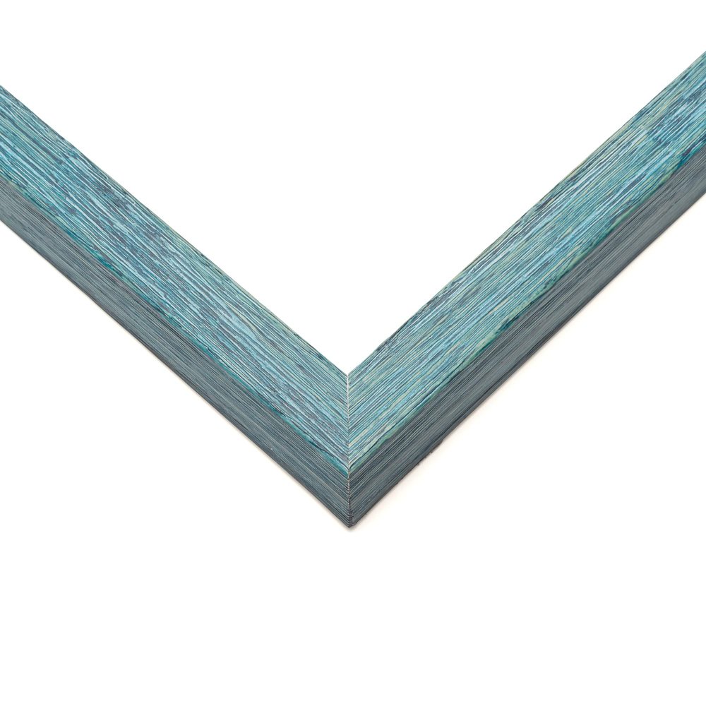 10x17 Shadow Box Frame Blue | 1.125 Inches Deep Real Wood Rustic Shadowbox Display Frame | UV Resistant Acrylic Front, Acid Free Backing, and Hanging Hardware | Jaylee Picture Frame Style