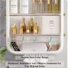 JATIBOSH Wall-Mounted Makeup and Skincare Organizers Cosmetic Storage Box for Bathroom, Living Roomand Bedroom, Wall Floating Shelves Organizer Transparent Multi-Function Floating Rack view 2