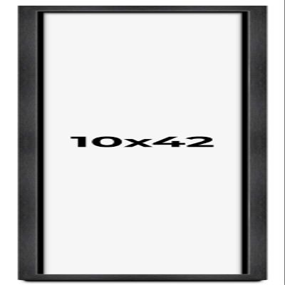 10x42 Shadow Box Frame Grey Charcoal Black | 0.875 Inches Deep | Solid Wood Shadowbox Display Frame | UV Resistant Acrylic Plexiglass, Acid Free Backing and Hanging Hardware | Brenner Frame Style