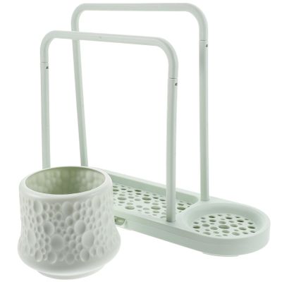 Cabilock Dishcloth Rack Sponge Holder Kitchen Towel Drain Rack Sink Organizer Kitchen Supplies