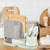 Cabilock Dishcloth Rack Sponge Holder Kitchen Towel Drain Rack Sink Organizer Kitchen Supplies view 2