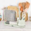 Cabilock Dishcloth Rack Sponge Holder Kitchen Towel Drain Rack Sink Organizer Kitchen Supplies view 3