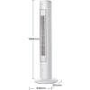 ZUMAHA Quiet 60 Oscillating Tower Fan, 3 Speed Setting Cooling Fan for Home and Office, Floor Bladeless Fan with Remote, White Indoor view 2