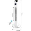 ZUMAHA Quiet 4 Wind Speeds Design Tower Fan, 90 Wide-angle Shaking Head Floor Bladeless Fan, Air Purification Cooling Fan Indoor view 2