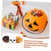 18pcs Halloween Carrying Barrel Portable Bucket Bucket Children Candy Storage Container Decoration Prop Portable Candy Container Candy Jar Trick or Treat Bucket view 3