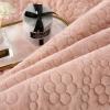ZTGL Super Soft Flannel Quilted Bedspreads Double Bed Throws - Reversible Embossed Quilted Bed Throw Bedspreads Coverlets with 2 Pillows Cases, Lace Design for Room Decor,Pink,224x234cm view 4