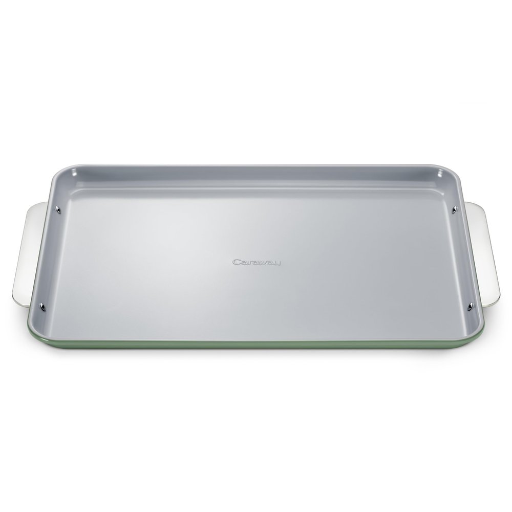Caraway Non-Stick Ceramic Baking Sheet - Naturally Slick Ceramic Coating - Non-Toxic, PTFE & PFOA Free - Perfect for Baking, Roasting, and More - Large (18" x 13") - Sage