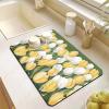 Creative Flower Dish Drying Mat For Kitchen Counter|Abosrbent Quick Dry Pad Coffee Mat|Multiple Usage Drainer Mats With Non-Slip Rubber Backed,A,50X80cm(19.6x31.4in) view 2