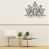 Metal Lotus Flower Wall Art, Mandala Metal Wall Decor, Metal Wall Decor, Lotus Metal Wall Art, Livingroom Decor, Metal Lotus, Wall Hangings, Yoga Gifts, Metal Yoga (silver, 30"W x 17"H / 75x44cm) view 3