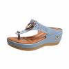 CsgrFagr Women Wedge Beach Sandals Thong Platform Wedge Beach Platform Thong Wedge Beach Warm Fuzzy Slipper Socks (Brown, 5.5) view 3