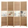 LXLZYXSF 59 67 74 Inch Room Divider Wall for Office Restaurant, 5 4 3 4 Panels Portable Folding Barrier Screen with Chinese Pattern, Freestanding Separator (Size : 1.8m/71 H 4 Panel (2m W)) view 1