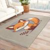 ZDABAOEC Kids Fox Rug, 2x3 Rug, Cute Cartoon Animal Area Rugs for Boys Girls Bedroom & Room Decor, Nursery Playroom Classroom Patterned Small Rug, Washable Non Slip Indoor Floor Carpet view 1
