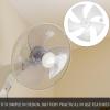 14 Inch Electric Fan Blades Replacement - Universal 5-Leaf Table Fan or Floor Fan - Plastic Round Bore Fan Blades Replacement Blades (White) view 3