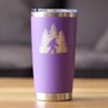 Bevvee Bigfoot - Insulated Coffee Tumbler Cup with Sliding Lid - Stainless Steel Insulated Mug - Funny Bigfoot Gifts for Sasquatch Enthusiasts - Purple view 2