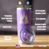 Bevvee Bigfoot - Insulated Coffee Tumbler Cup with Sliding Lid - Stainless Steel Insulated Mug - Funny Bigfoot Gifts for Sasquatch Enthusiasts - Purple view 4