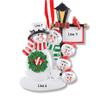 3D Snowman Family of 5 Ornament 2025 Personalized Family Christmas Ornaments 2025 | Snow People Cardinal Personalized Tree Ornaments for Grandchildren, Siblings & Grandkids of Five Ornament Snowmen view 1