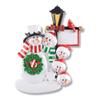 3D Snowman Family of 5 Ornament 2025 Personalized Family Christmas Ornaments 2025 | Snow People Cardinal Personalized Tree Ornaments for Grandchildren, Siblings & Grandkids of Five Ornament Snowmen view 3