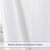 Aiyufeng Moga Stall Fabric Shower Curtain Waterproof, Soft & Lightweight Small Shower Curtain with Texture for Narrow Stall Size, Machine Washable, 36" Wx72 L, White view 3