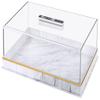 Acrylic Rectangular Cake Tray, 15"x9"x4.7"Cake Stand Plate with Clear Cover Lid, Multifunctional Pastry Serving Tray, Dessert Holder Tray, Rectangle Cake Platter with Lid for Party, Home, Kitchen view 1
