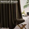 Frelement Room Darkening Velvet Curtains Extra Wide Privacy Drapes for Sliding Glass Doors Luxury Velvet Curtains with Grommet Top Backdrop Curtains, 250" W x 102" L, 1 Panel, Chocolate view 3