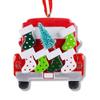3D Road Trip Family of 6 Ornament 2025 Personalized Family Christmas Ornaments 2025 | Holiday Haul Socks Personalized Tree Ornaments for Grandchildren, Siblings & Grandkids Red Truck of Six Ornament view 2
