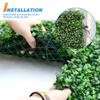 TANG 20"x20"-19PC Artificial Greenery Boxwood Panels Grass Wall Panel, Faux Privacy Fence Ivy Screens Backdrop Fake Hedge for Indoor Outdoor Wedding Dcor, Boxwood view 4