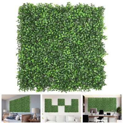 TANG 20"x20"-6PC Artificial Greenery Boxwood Panels Grass Wall Panel, Faux Privacy Fence Ivy Screens Backdrop Fake Hedge for Indoor Outdoor Wedding Dcor, Boxwood