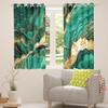 Erosebridal Gold Teal Marble Curtains, Marbling Crack Blackout Curtains, Abstract Metallic Texture Curtains & Drapes, Luxury Shinny Boho Hippie Fluid Window Curtains 52" X 90", 2 Panels view 3