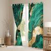Erosebridal Gold Teal Marble Curtains, Marbling Crack Blackout Curtains, Abstract Metallic Texture Curtains & Drapes, Luxury Shinny Boho Hippie Fluid Window Curtains 52" X 90", 2 Panels view 4
