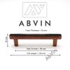 Premium Black Copper Bar Handles, Modern Gold Cabinet Hardware, Furniture Pulls for Doors, Cabinets, Cupboards & Drawers - 1 piece (4.8 inch) view 3