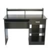 UDeuxff Office Small Computer Desk,Home Table with Drawers & Storage Shelves, Modern Writing Desk,Study Table Workstation (Black) view 4