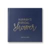 Bridal Shower Guest Book Photo Album Advice for Bride Groom Wedding Party Guestbook Gift for Future Bride - Navy Blue Gold (9x6) view 1